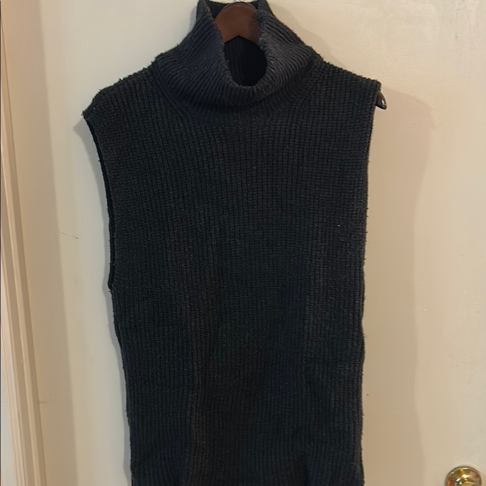 All Saints Men’s Charcoal Turtleneck Sweater